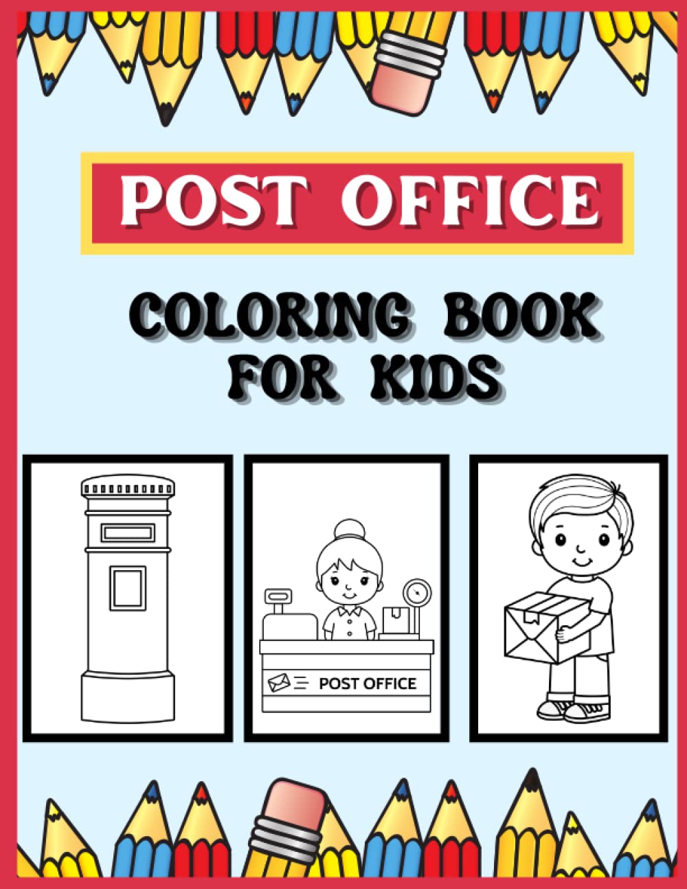 Post office coloring book for kids cute post office coloring pages for childrens perfect post office designs great gift for boys and office with high quality images for all ages