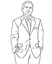 The office coloring page with jim halpert