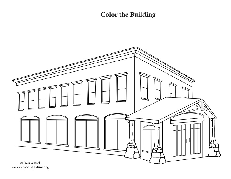 Building office coloring page