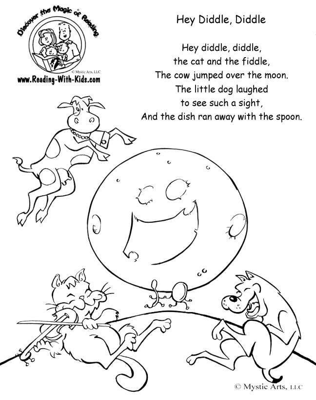 Nursery rhymes coloring pages