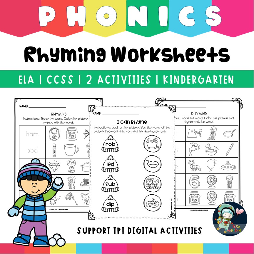 Winter rhyming words worksheets made by teachers