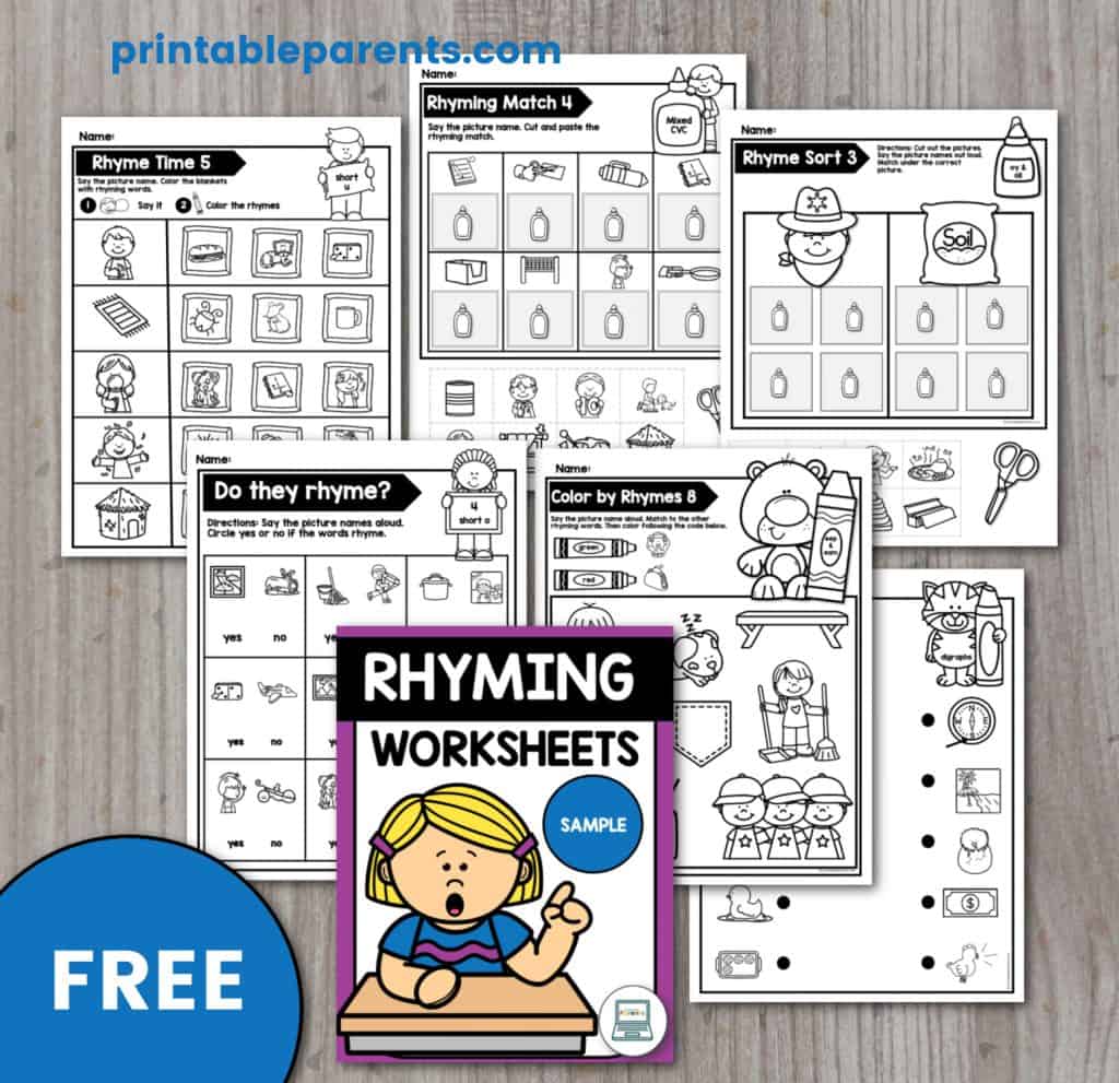 Rhyming words worksheets pdf