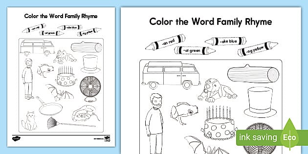 Lor the word family rhyme activity teacher made