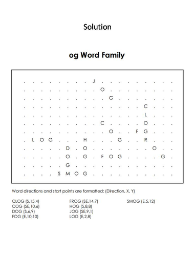 Og word family word search teaching resources