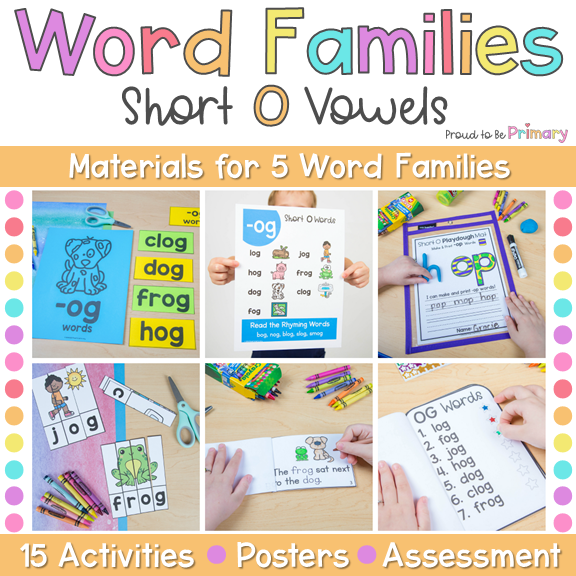 Word family short o vowel cvc and cvcc activities for kids â proud to be primary