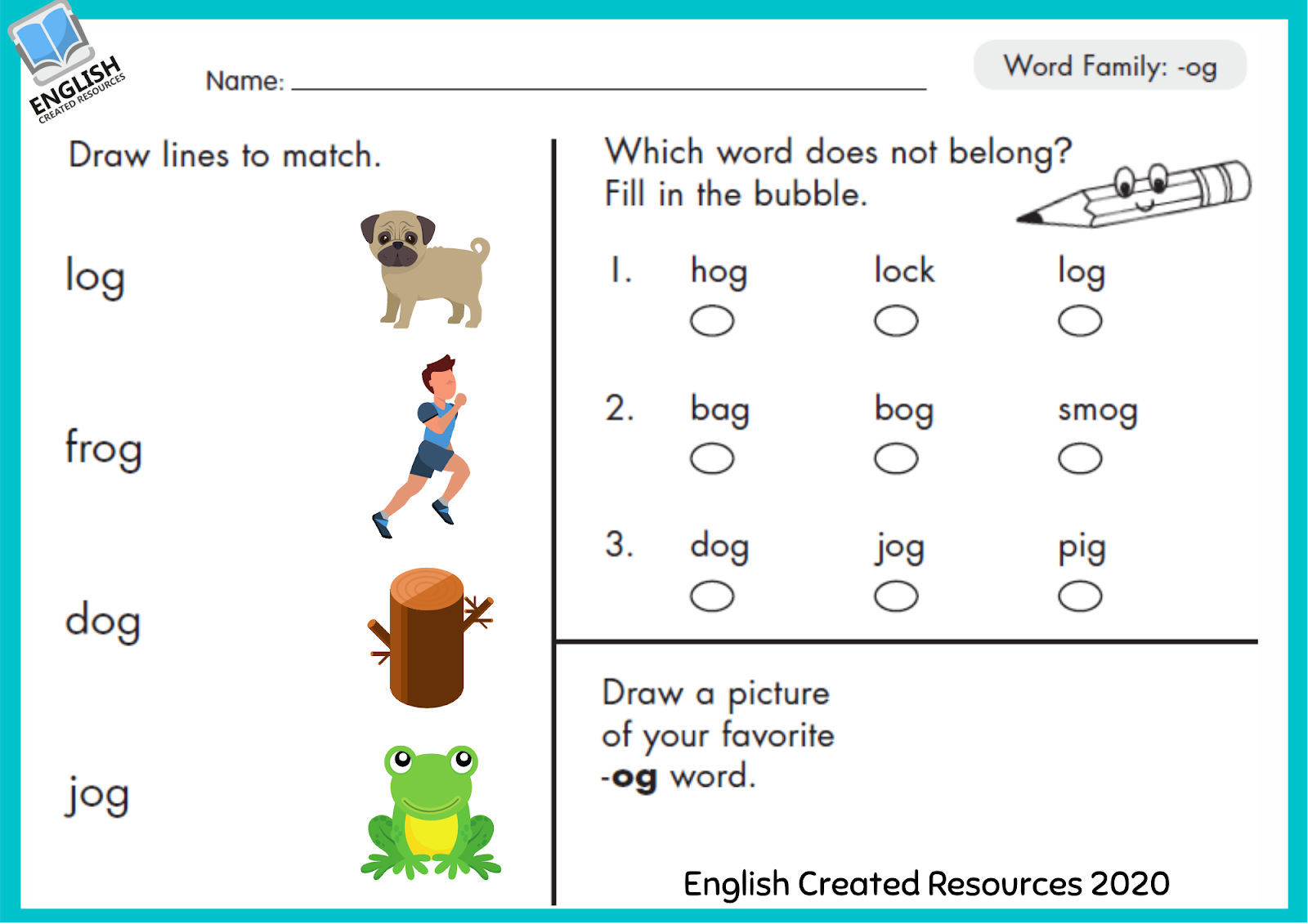 Word family activities part â english created resources