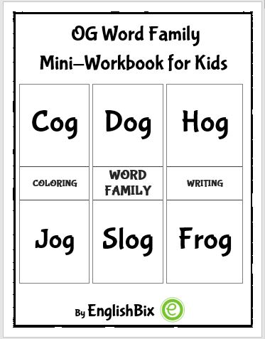 Og word family activities worksheets