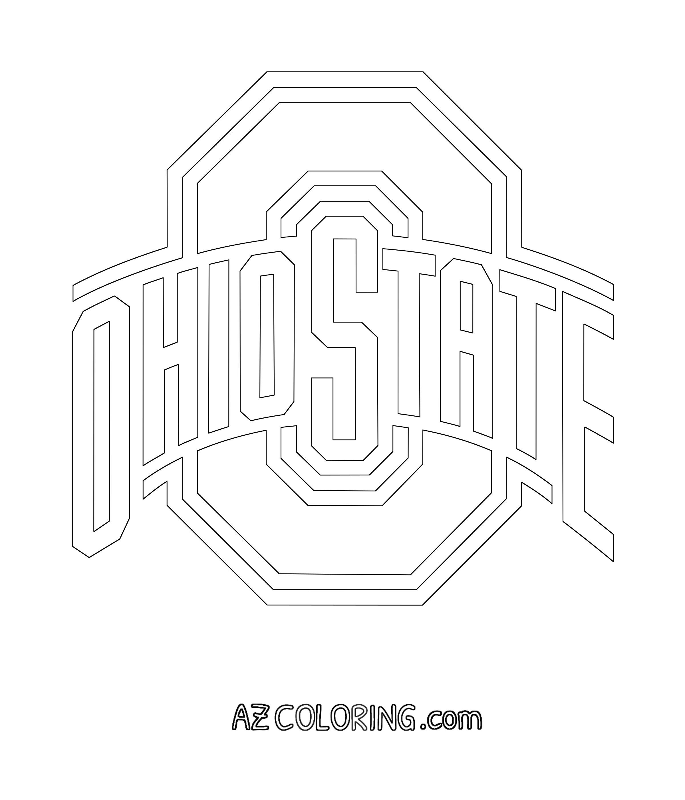 Ohio state buckeyes football coloring pages football coloring pages ohio state colors ohio state logo