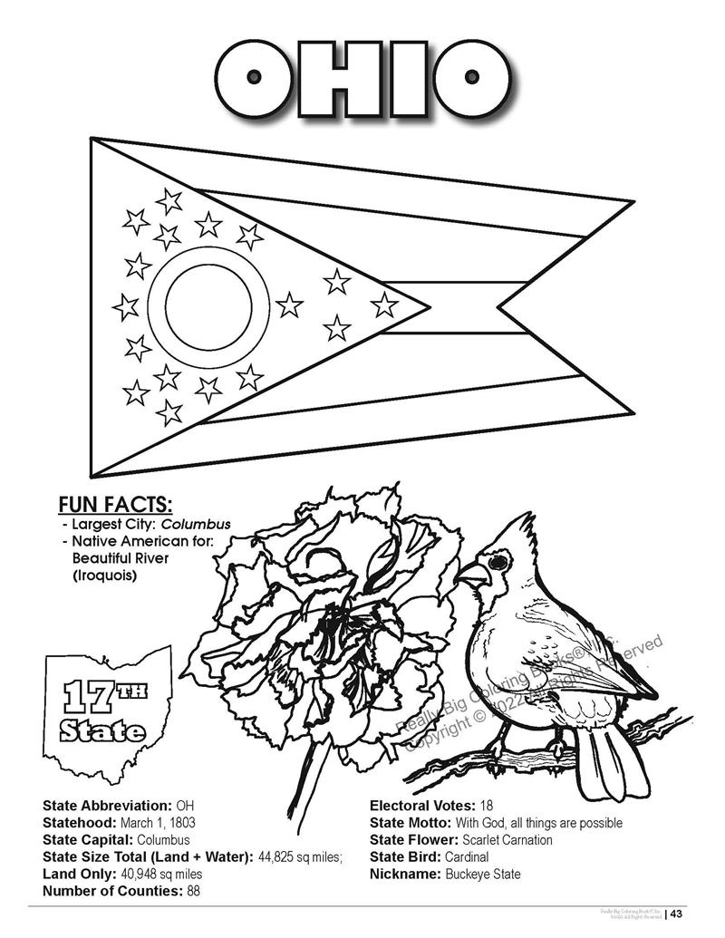 Ohio state coloring book x