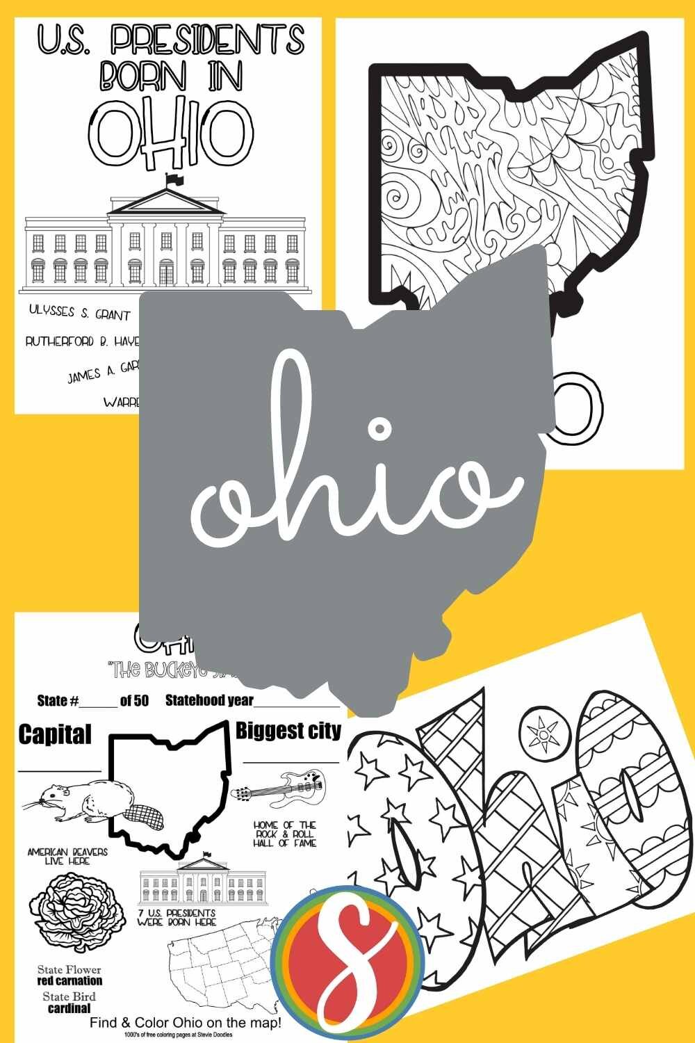 Free ohio coloring pages â stevie doodles