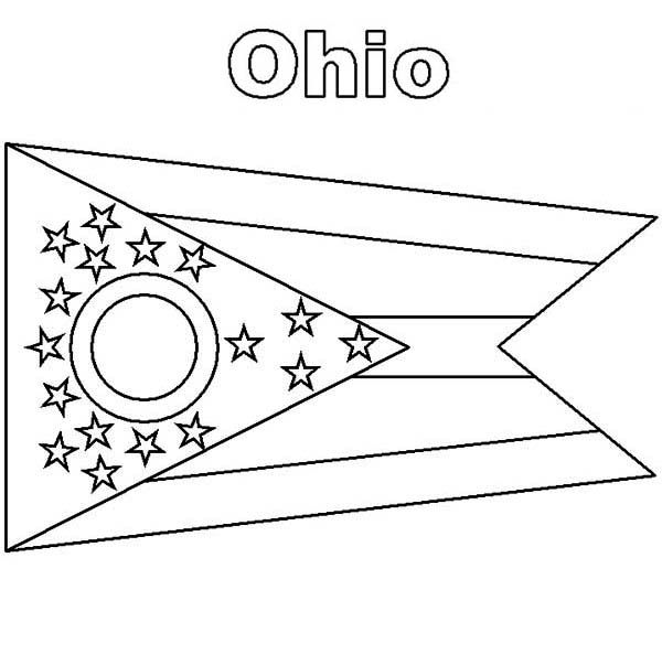 Ohio state flag coloring page color luna ohio state flag ohio flag flag coloring pages