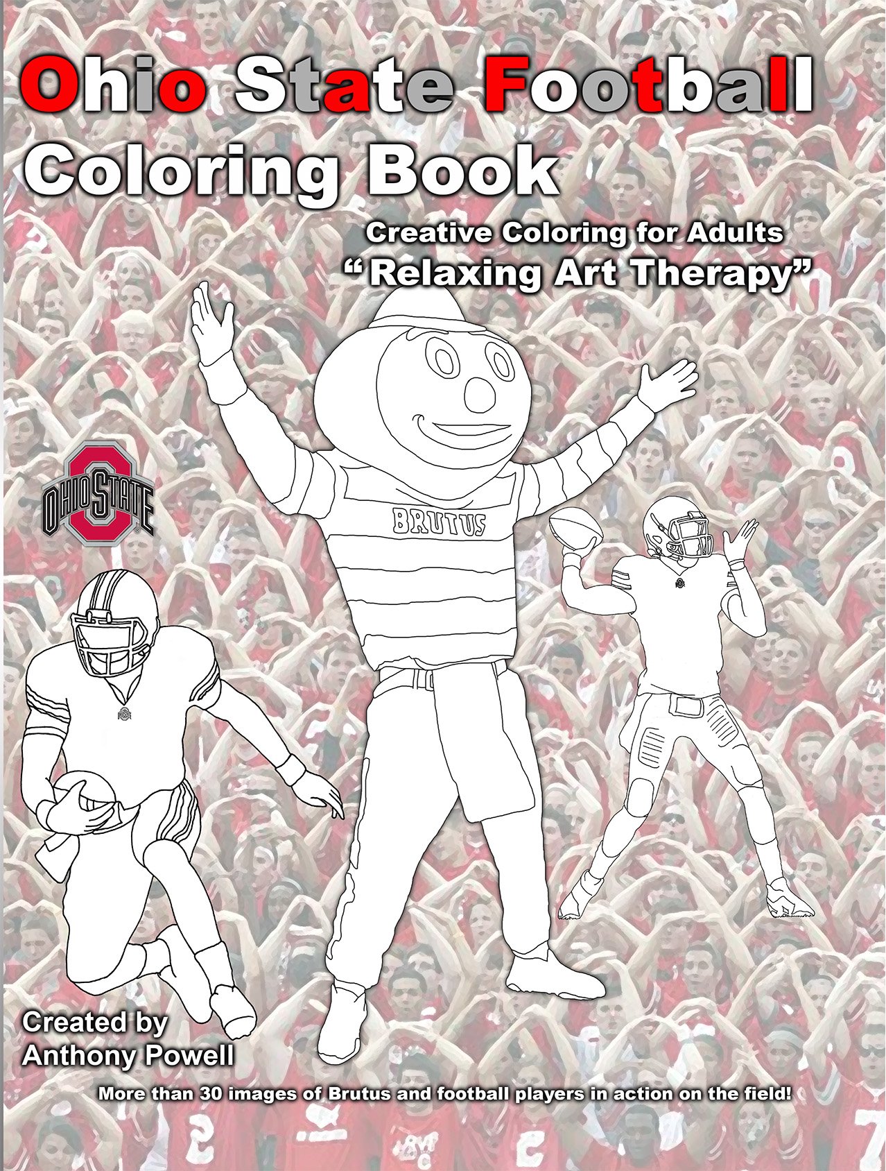 Ohio state football adult coloring book by anthony powell