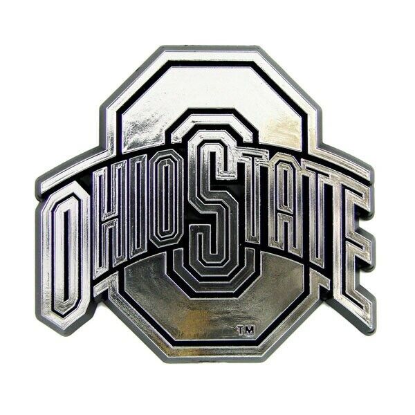 Ohio state buckeyes chrome plastic d decal ncaa team logo auto truck car emblem