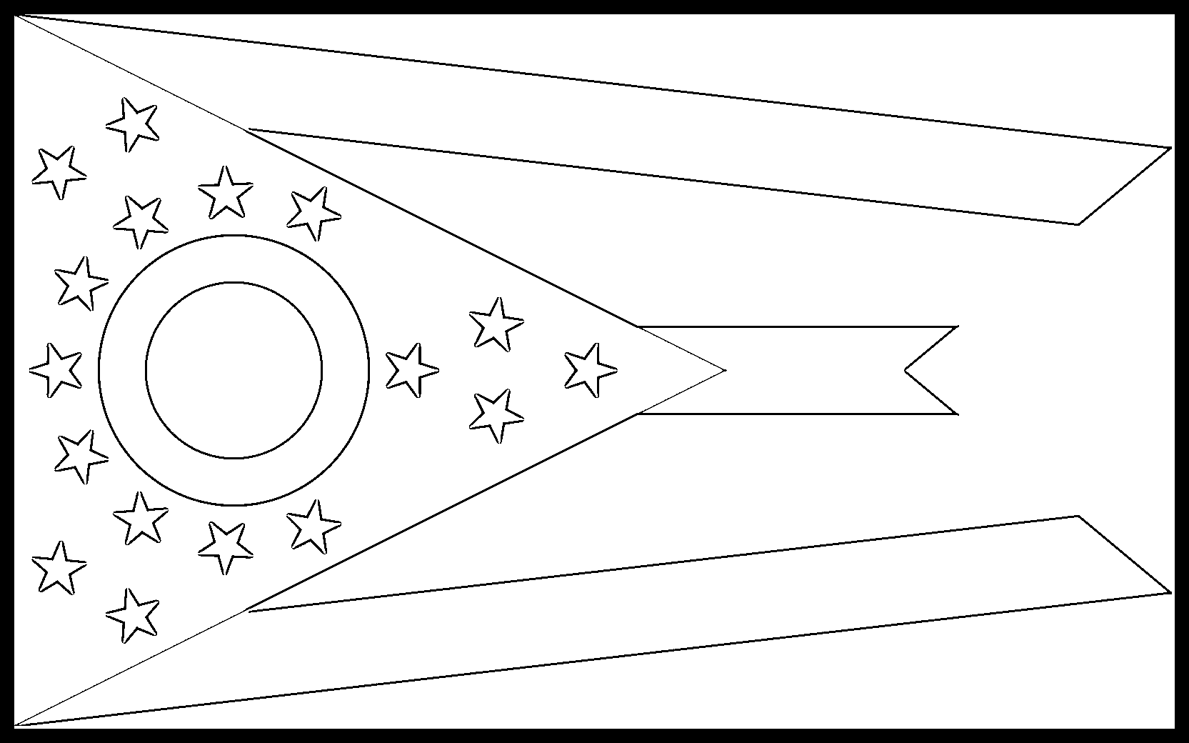 Ohio flag coloring page â state flag drawing â flags web