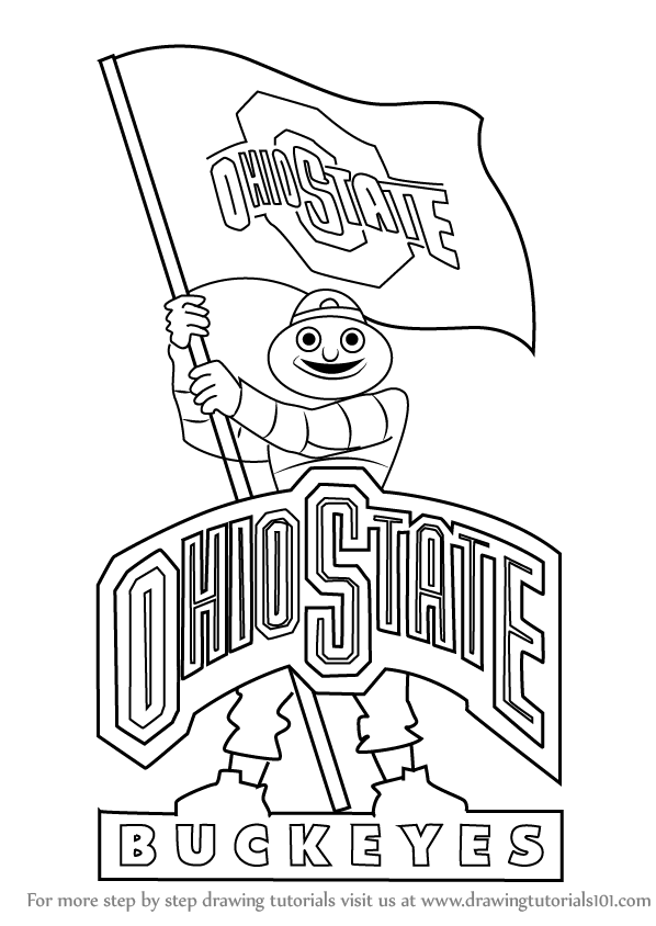 How to draw ohio state buckeyes mascot logos and mascots step by step