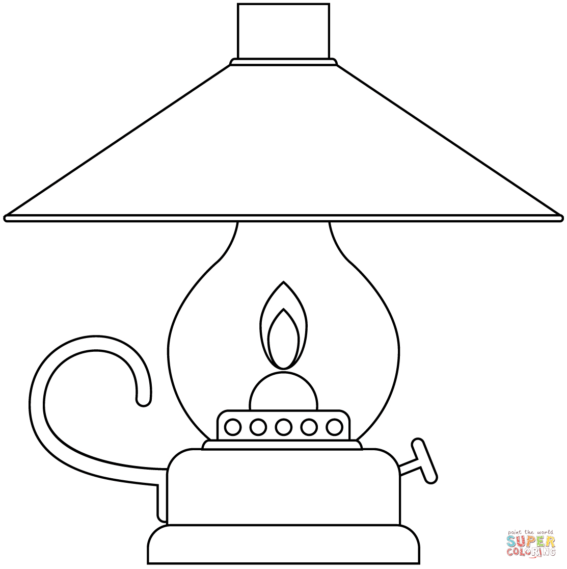 Oil lamp coloring page free printable coloring pages