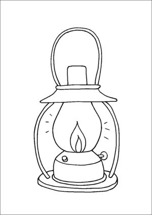 Old kerosene camping lantern printable coloring page free to download and print camping coloring pages coloring pages camping crafts for kids
