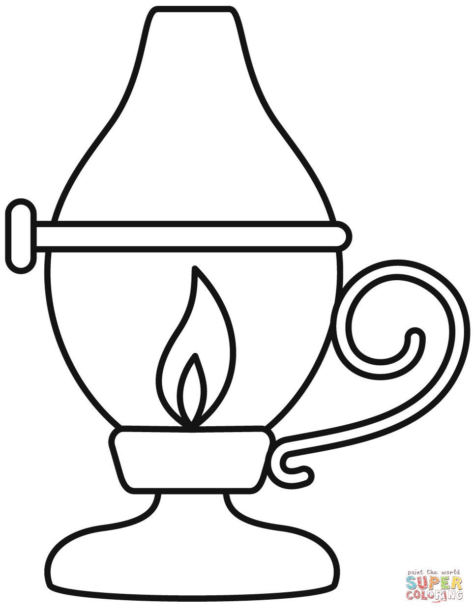 Oil lamp coloring page free printable coloring pages