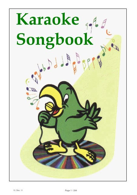 Songbook kompl titelliste