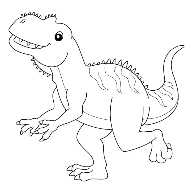 Premium vector yangchuanosaurus coloring isolated page for kids