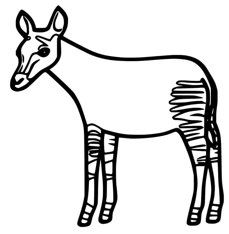 Okapi coloring pages