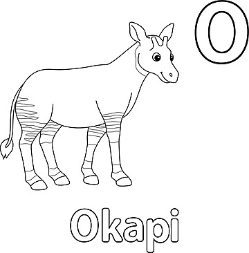 Okapi animal isolated coloring page for kids colouring book congolese giraffe tropical vector giraffe drawing animal drawing book drawing png and vector with transparent background for free download