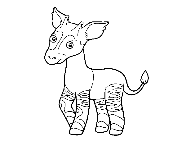 Okapi coloring page