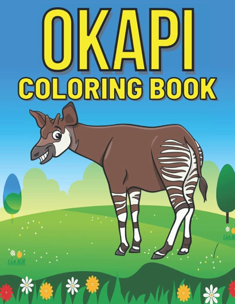 Okapi loring book gorgeous and unique stress relief and relaxation okapi and zebra loring pages for kids daniel willa books