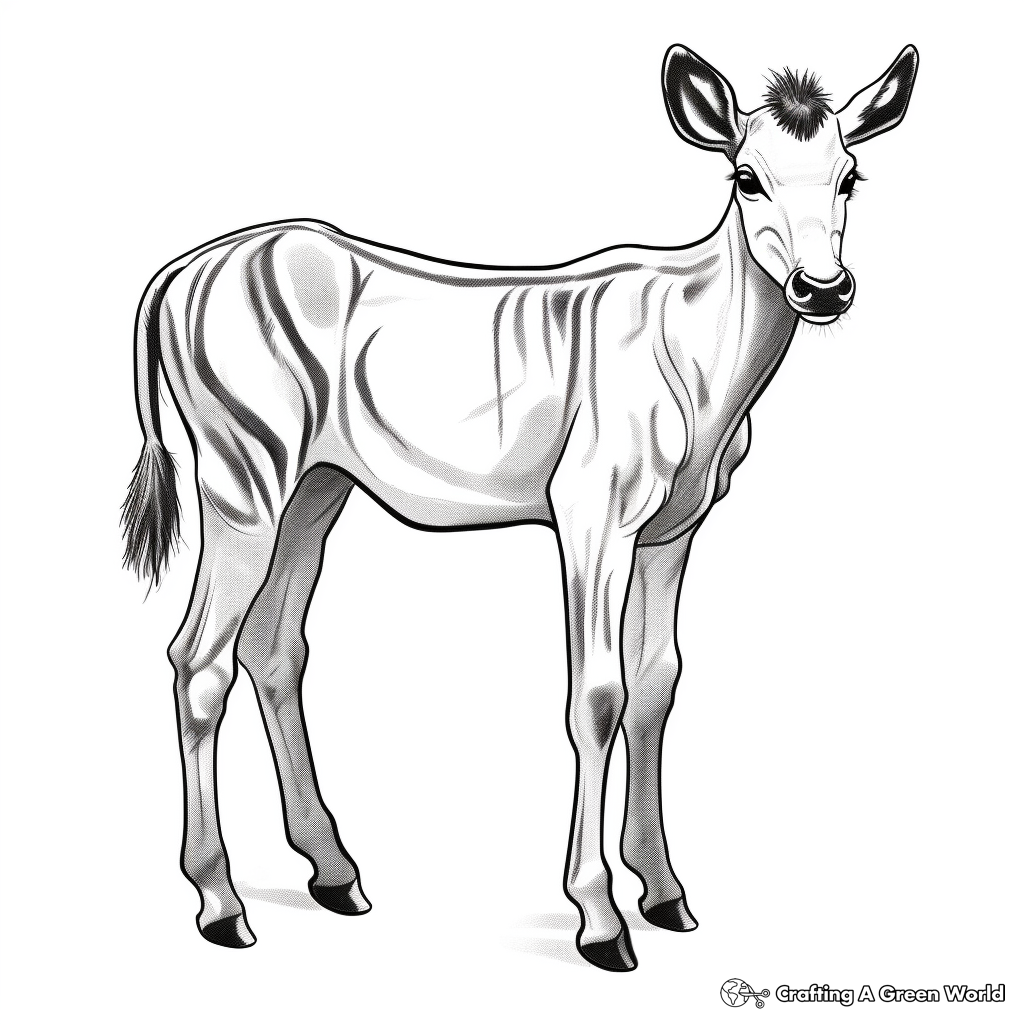 Okapi coloring pages