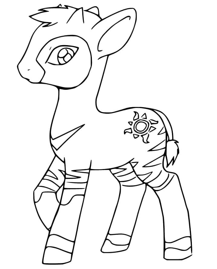 Baby okapi coloring page