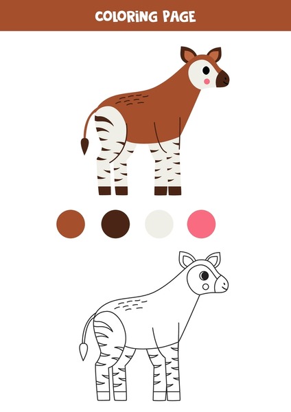 Hundred colored okapi royalty