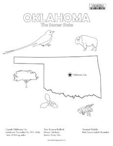 Oklahoma coloring page