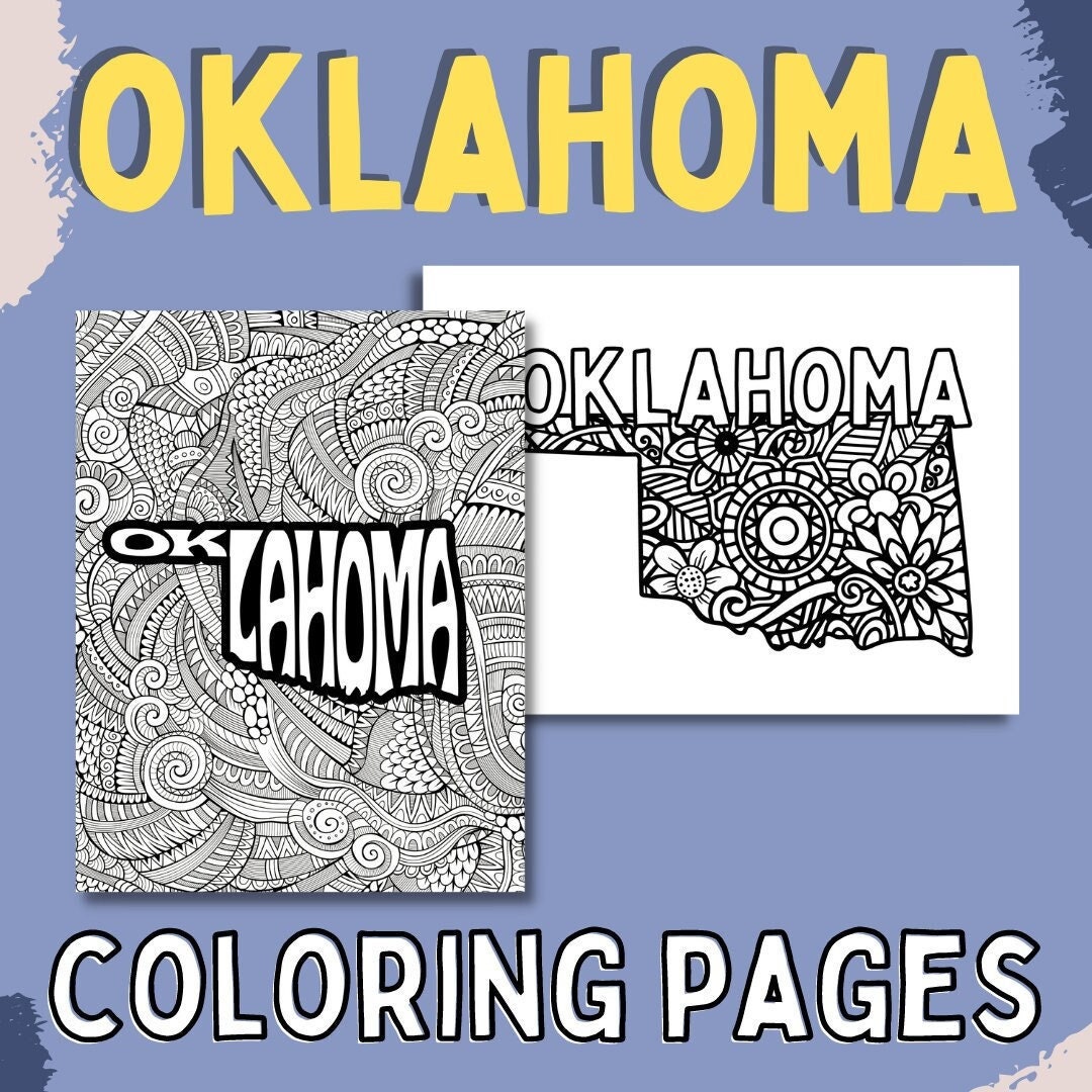 Buy oklahoma coloring pages state name floral mandala coloring online in india