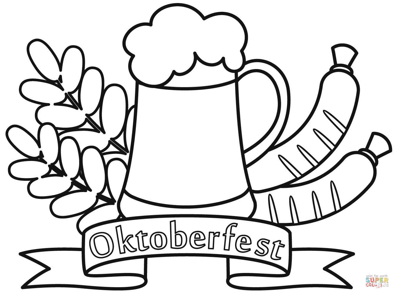 Oktoberfest coloring page free printable coloring pages