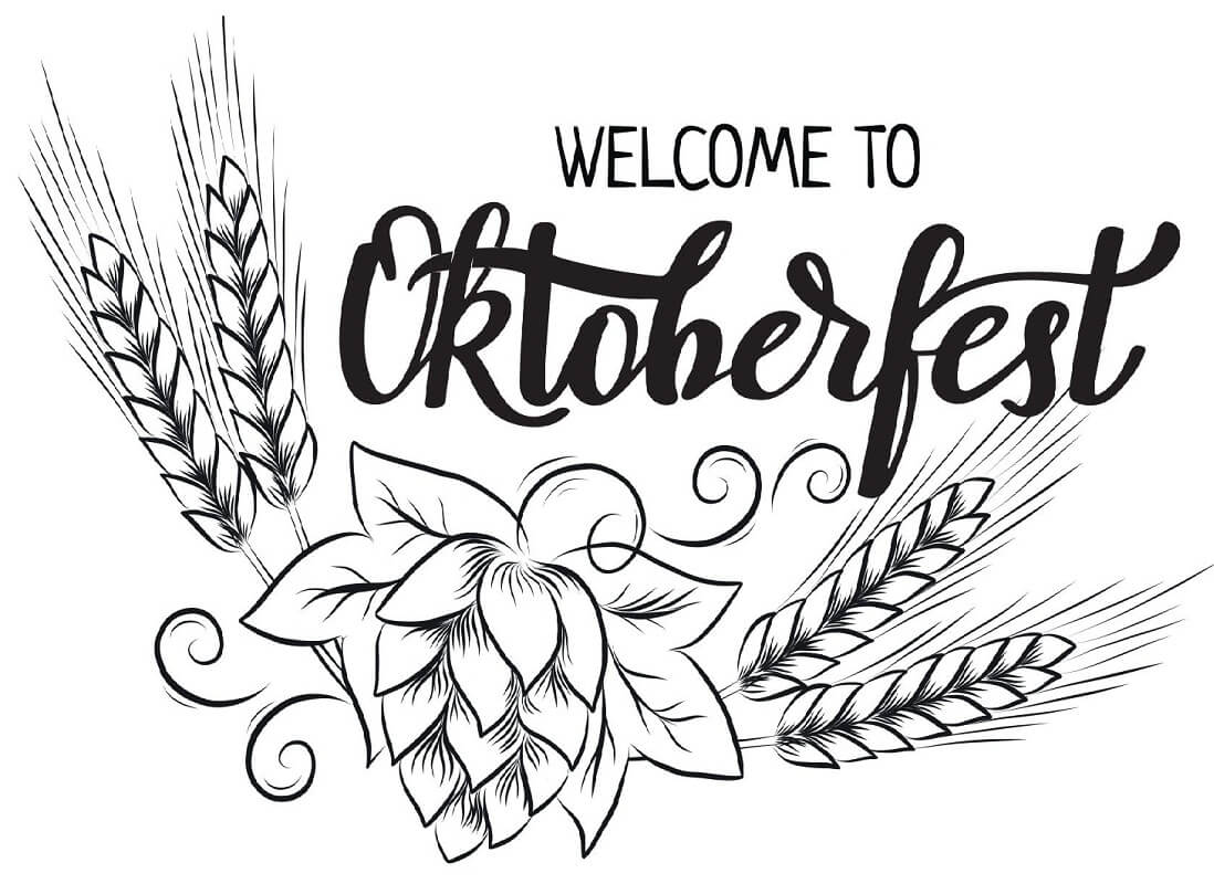 Oktoberfest beer festival coloring book to print and online