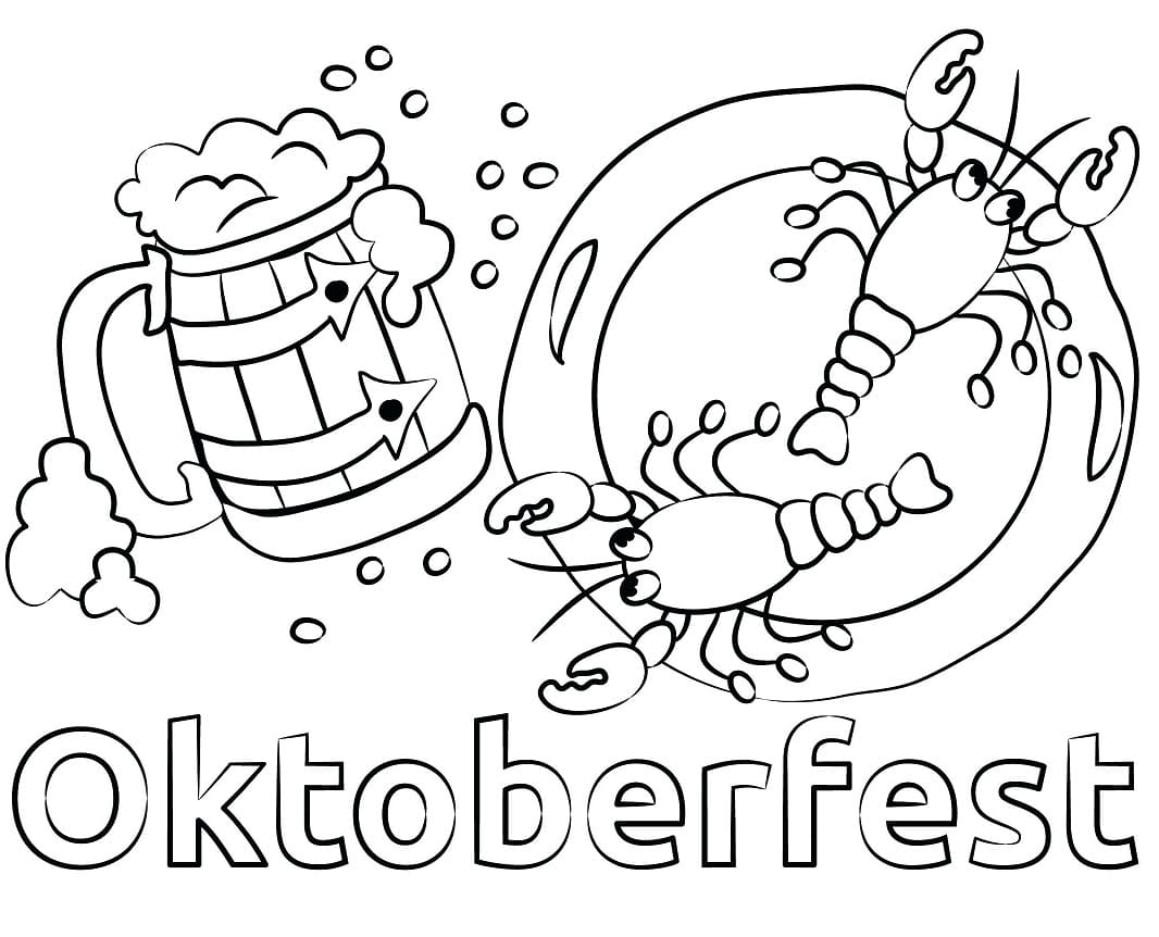 Print oktoberfest coloring page