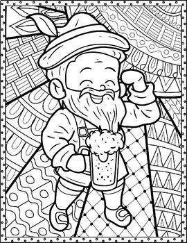 Mindfulness oktoberfest coloring pages embrace the festive spirit by qetsy