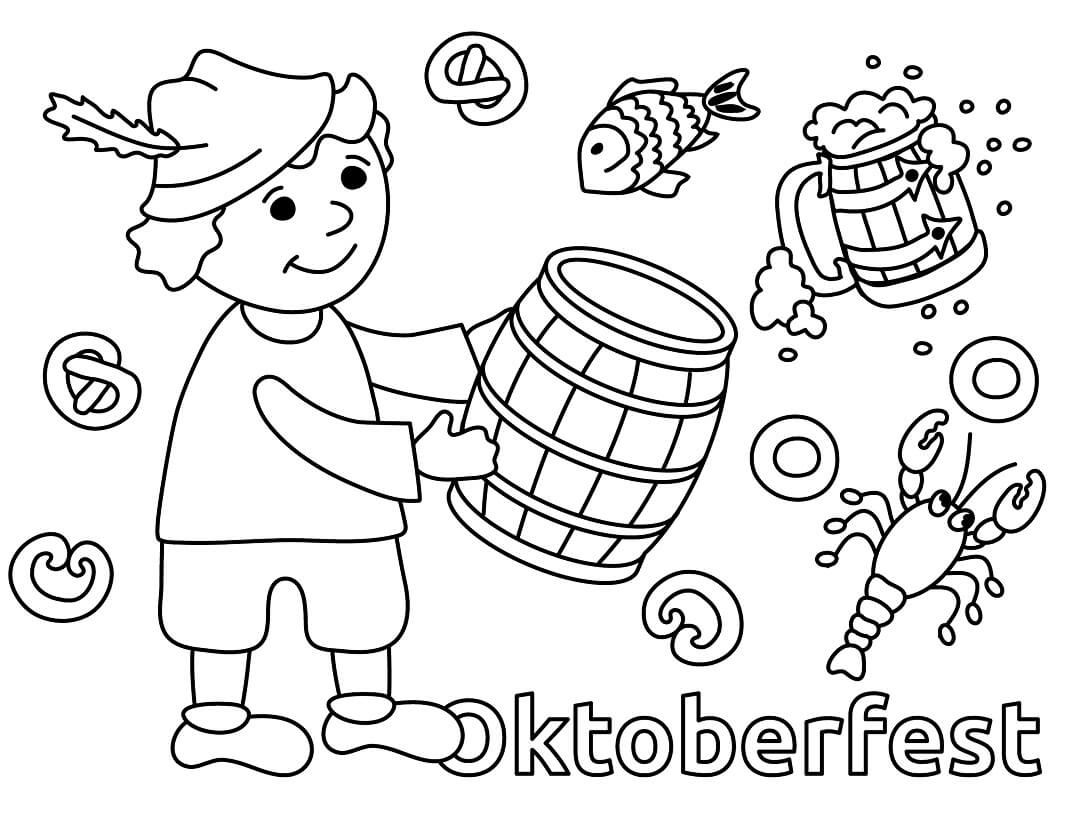 Oktoberfest coloring page