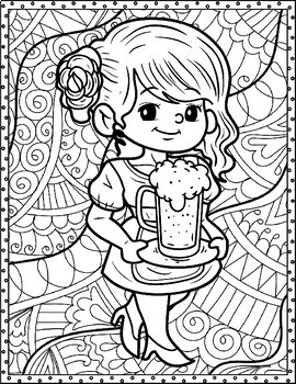 Mindfulness oktoberfest coloring pages embrace the festive spirit by qetsy