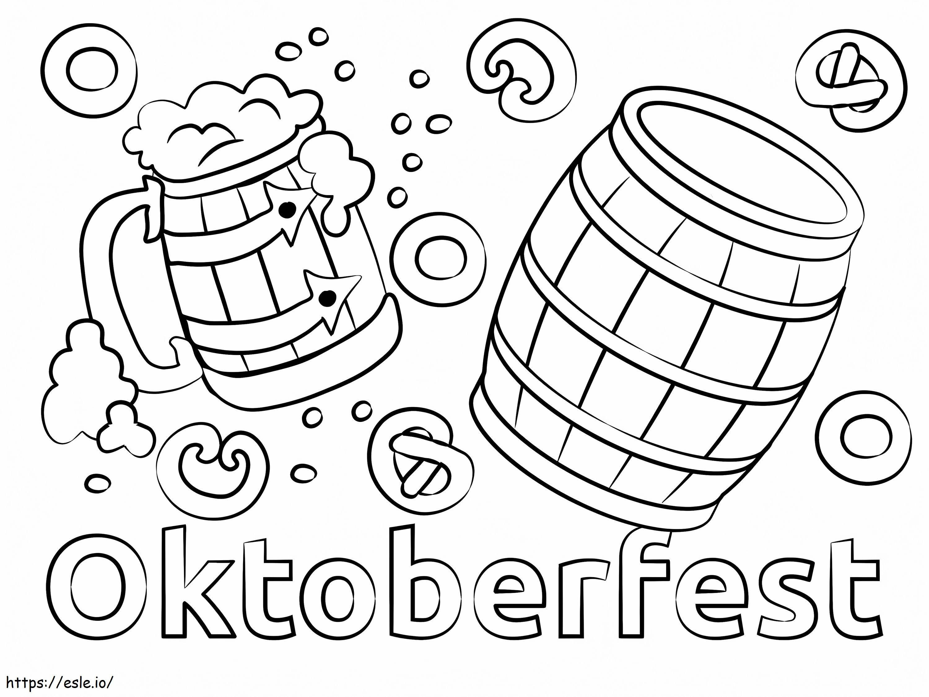 Beer barrel oktoberfest a e coloring page