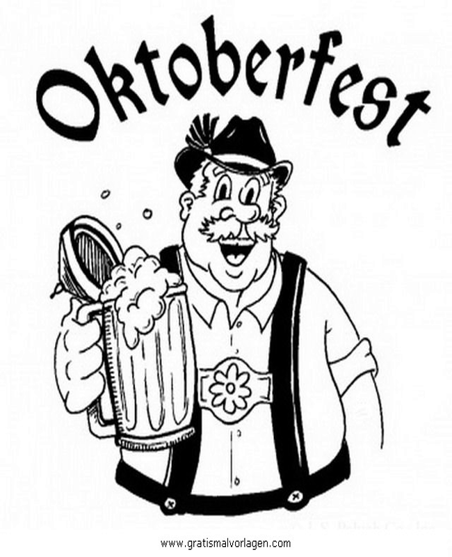 Oktoberfest coloring page free and online coloring