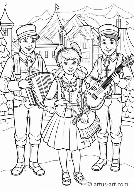 Oktoberfest band coloring page free download artus art