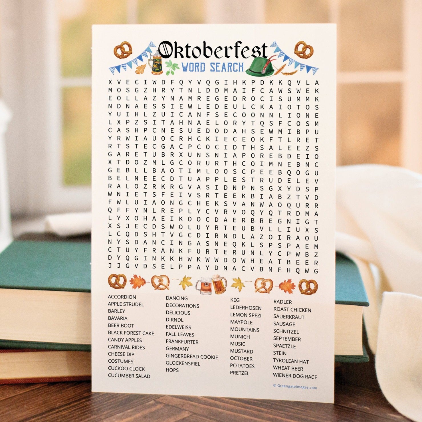 Oktoberfest word search â greengate images