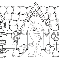 Frozen christmas coloring pages