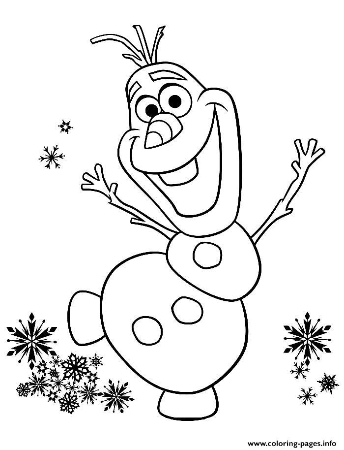 Olaf christmas disney coloring page printable