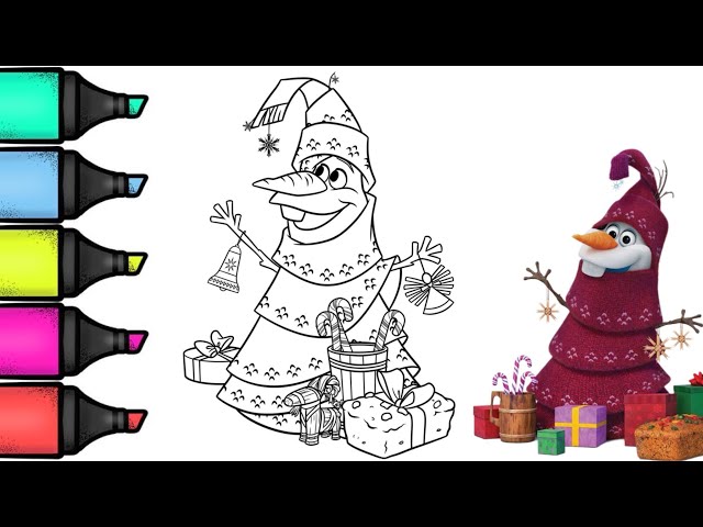 Christmas olaf coloring page coloring videos for kids coloring olaf coloringtime