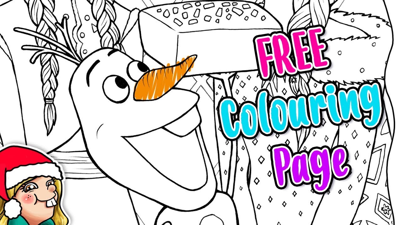 Olafs frozen adventure fan art free colouring page ðarty advent day ð