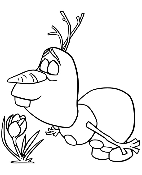 Printable frozen coloring page olaf