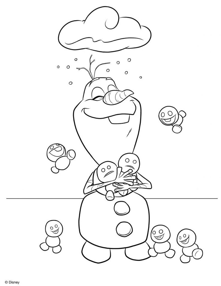 Frozens olaf coloring pages