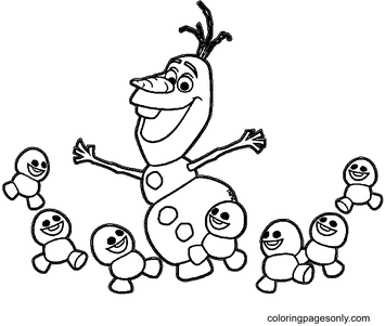 Christmas olaf coloring page